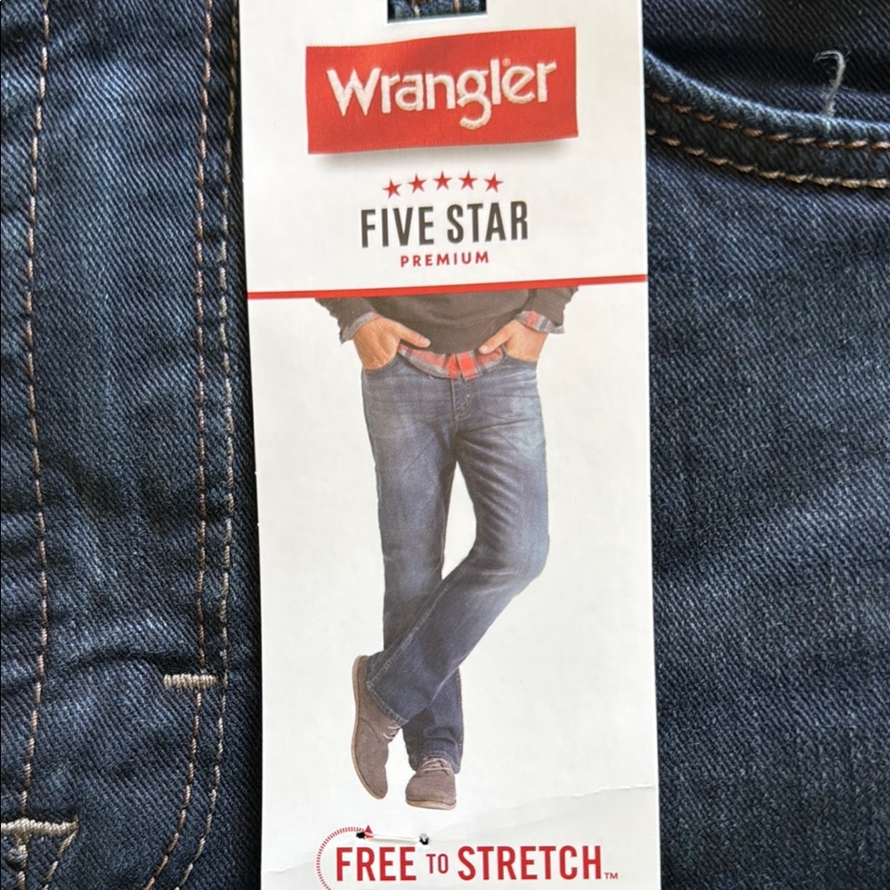 WRANGLER MEN'S 💙BLUE💙 STRAIGHT FIT JEANS SIZE 30 X 30 🌟NWT🌟